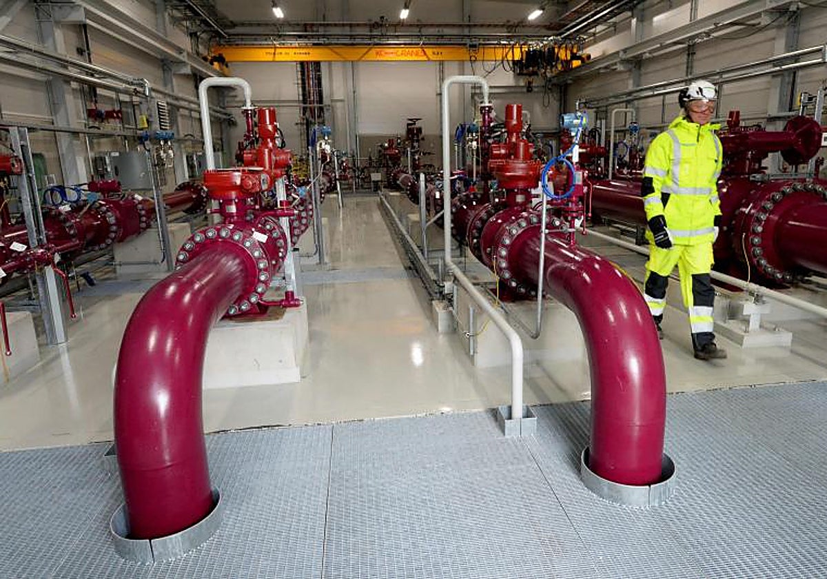 La estación de compresión del gasoducto Balticconnector en Inkoo, Finlandia