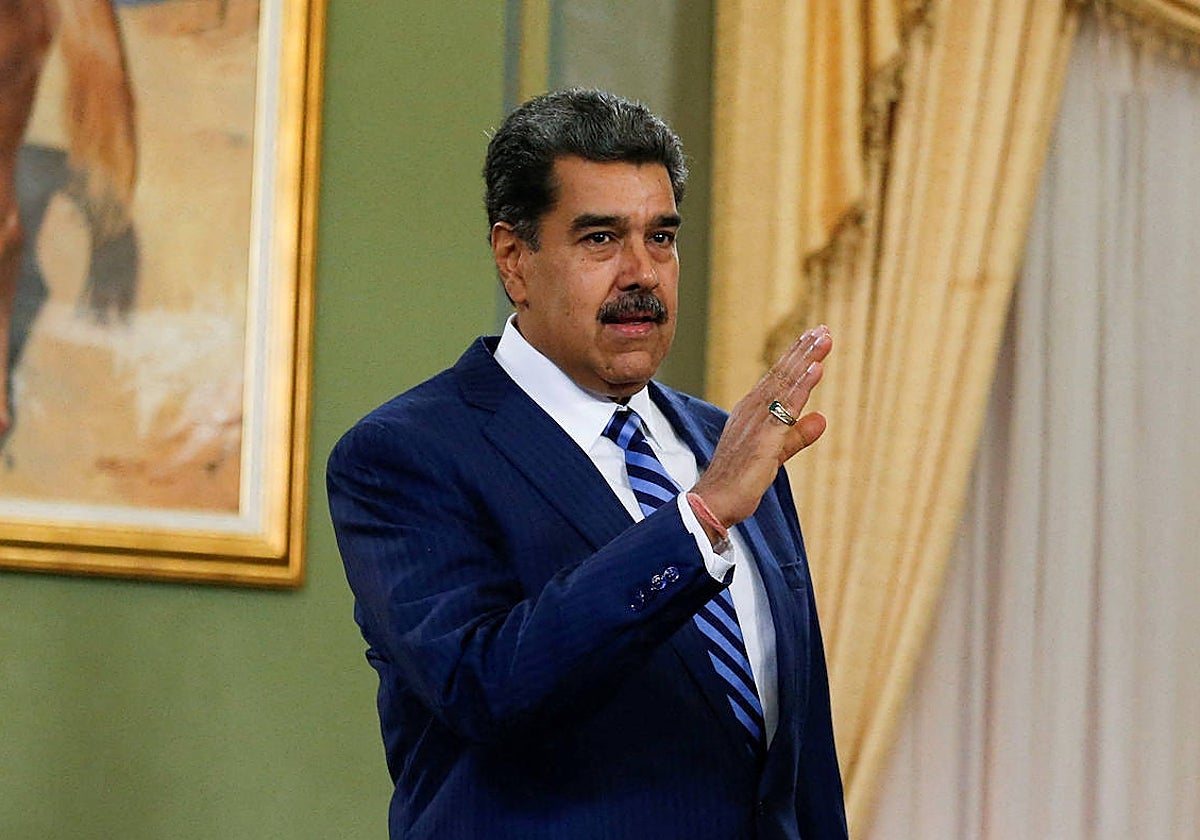 El presidente de Venezuela, Nicolás Maduro, en el Palacio de Miraflores
