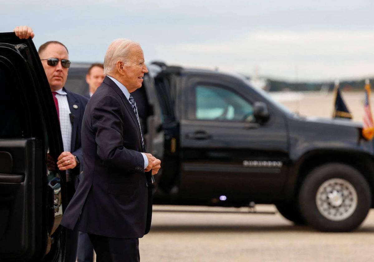 El presidente estadounidense, Joe Biden, sale de la Base Conjunta Andrews para una visita de alto riesgo a Israel