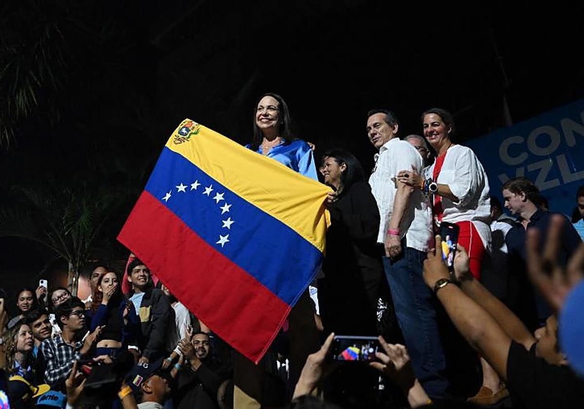 La exdiputada María Corina Machado, exdiputada de la Asamblea Nacional de Venezuela