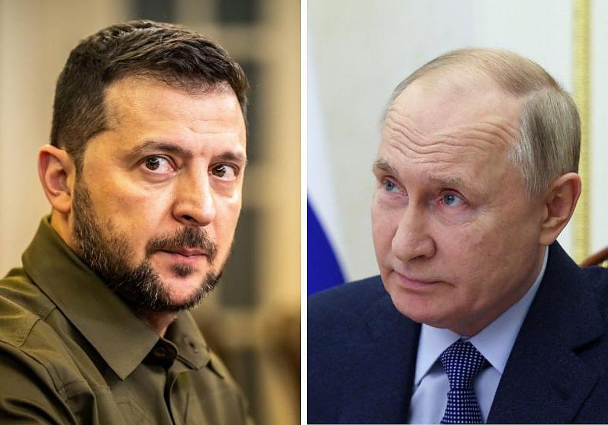 Zelenski y Putin en imágenes de archivo