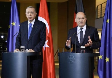 Scholz defiende en su encuentro con Erdogan el derecho de Israel a defenderse