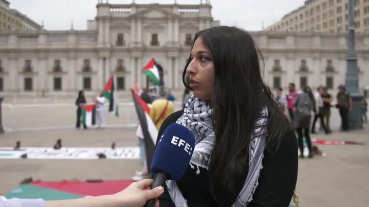 "¡Con los niños, no!", gritan en Chile contra "el asesinato" de menores en Gaza