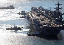 El portaviones estadounidense USS Carl Vinson llega a Corea del Sur en otro gesto de fuerza frente a Kim Jong-un