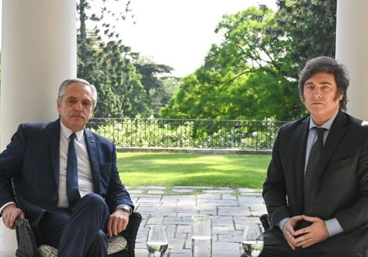 Alberto Fernández y Javier Milei