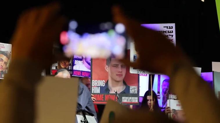 Masiva concentración en Tel Avir pide la liberación de todos los rehenes israelíes