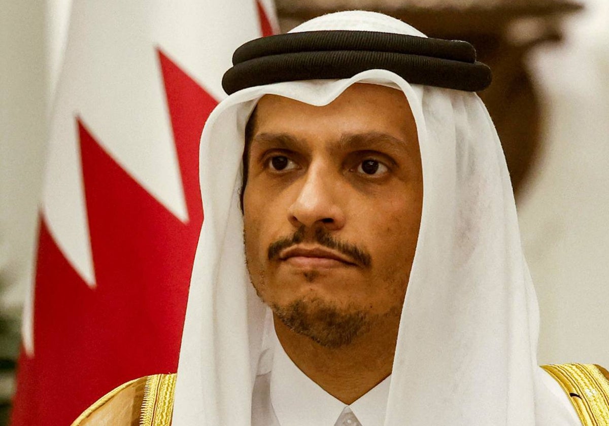 El primer ministro de Qatar y mediador en la guerra de Israel y Hamás, Mohamed bin Abdulramán Al Thani