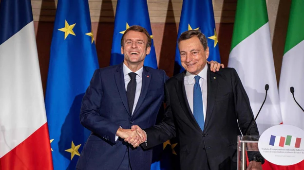Macron und Dragui auf einem Archivfoto