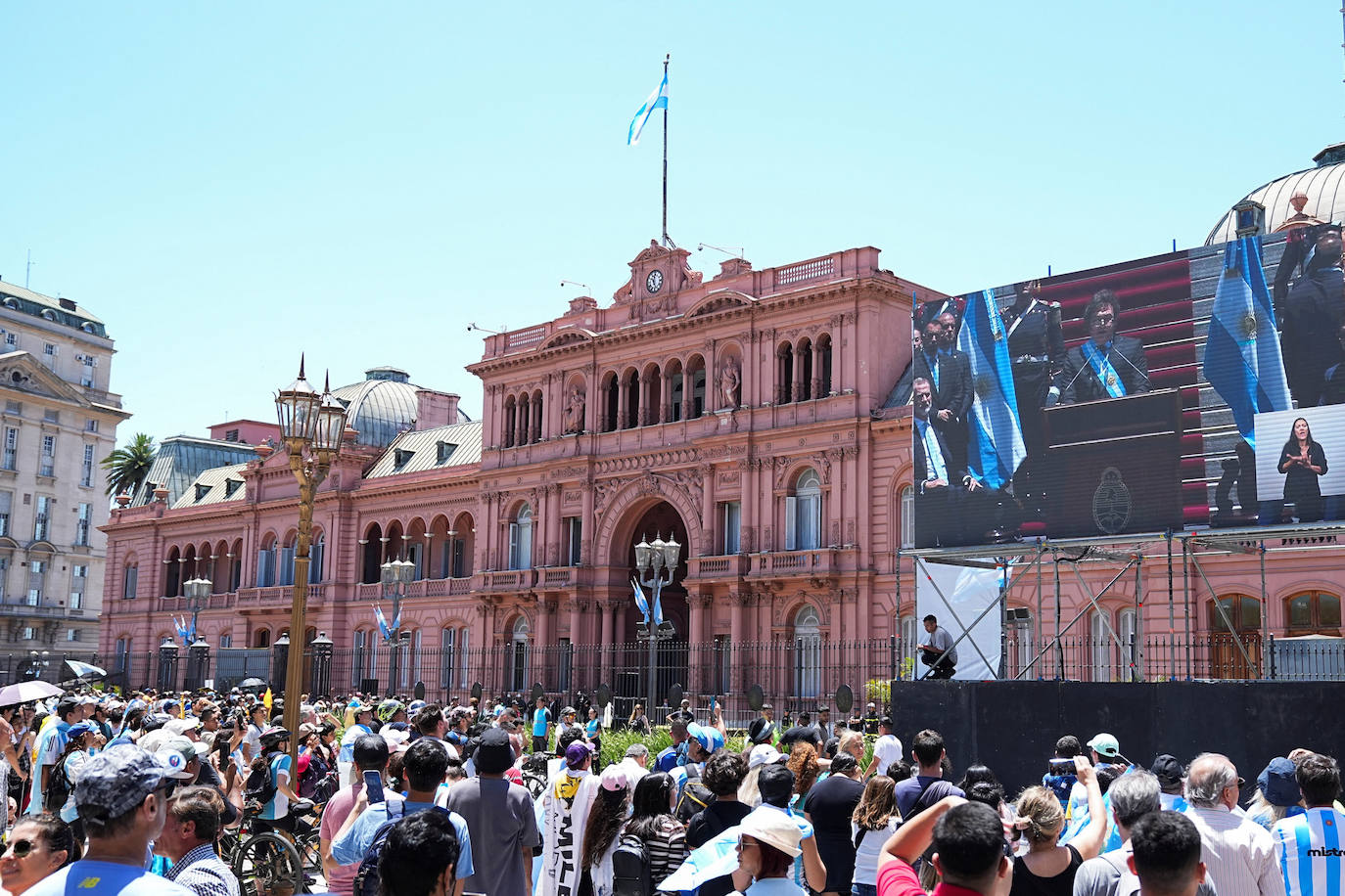 La Casa Rosada, lista para recibir al nuevo presidente de Argentina