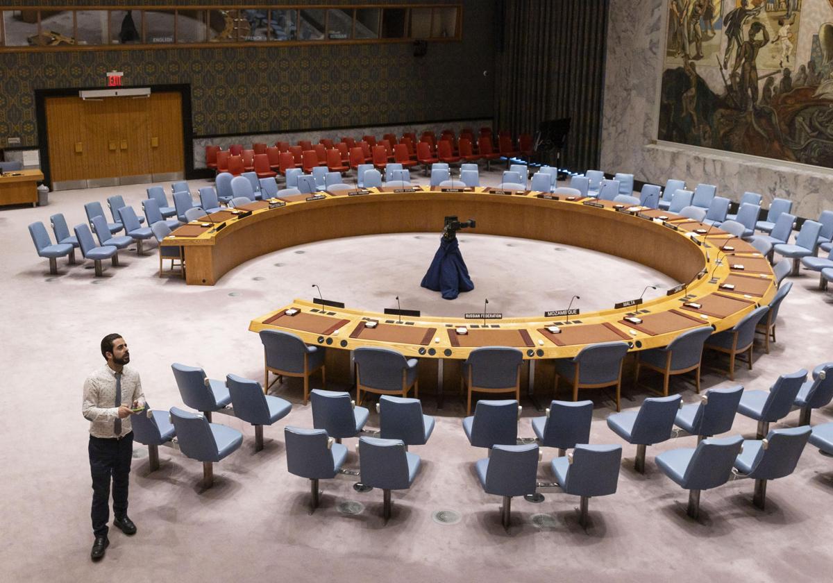 Sala de reuniones del Consejo de Seguridad de la ONU