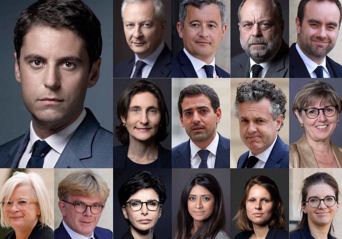 Los miembros del nuevo Gobierno de Francia