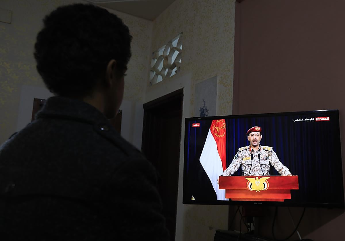 Mensaje televisado de los hutíes sobre los ataques de EE.UU. y Reino Unido