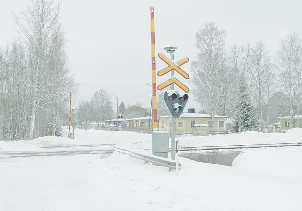 Imagen de archivo de un punto de la frontera de Finlandia con Rusia