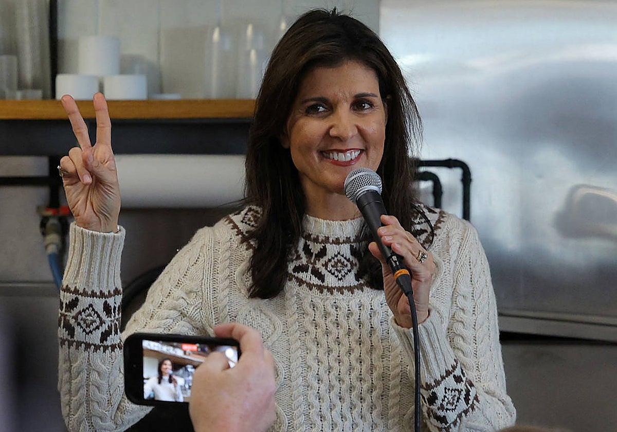 La candidata a las primarias republicanas Nikki Haley