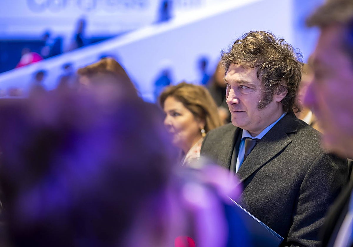 El presidente de Argentina, Javier Milei, asiste al Foro de Davos