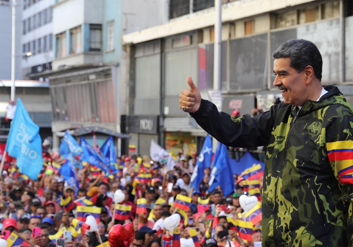 Nicolás Maduro, este martes durante un acto en Caracas