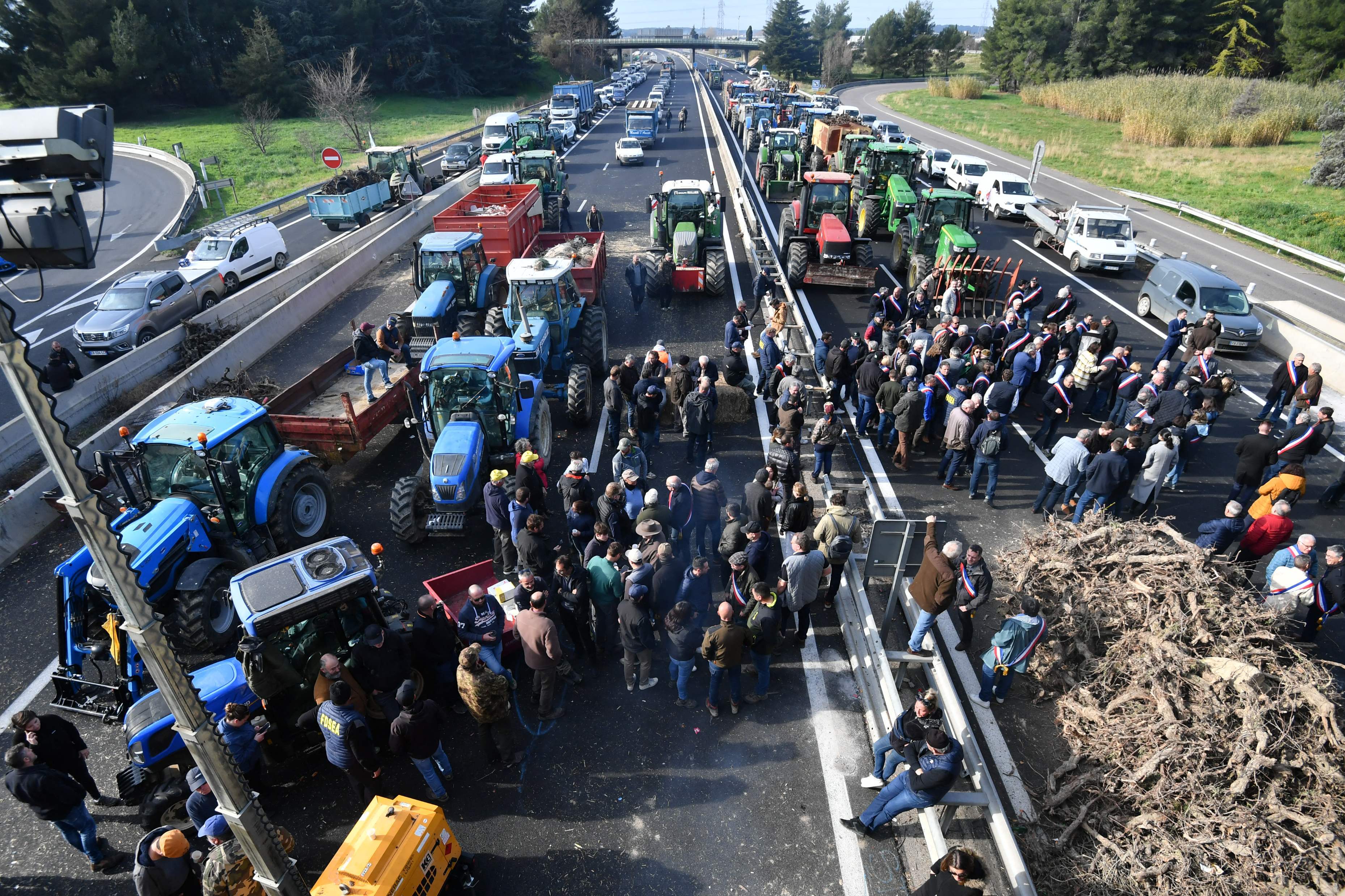 La protesta de los agricultores franceses en París, en imágenes