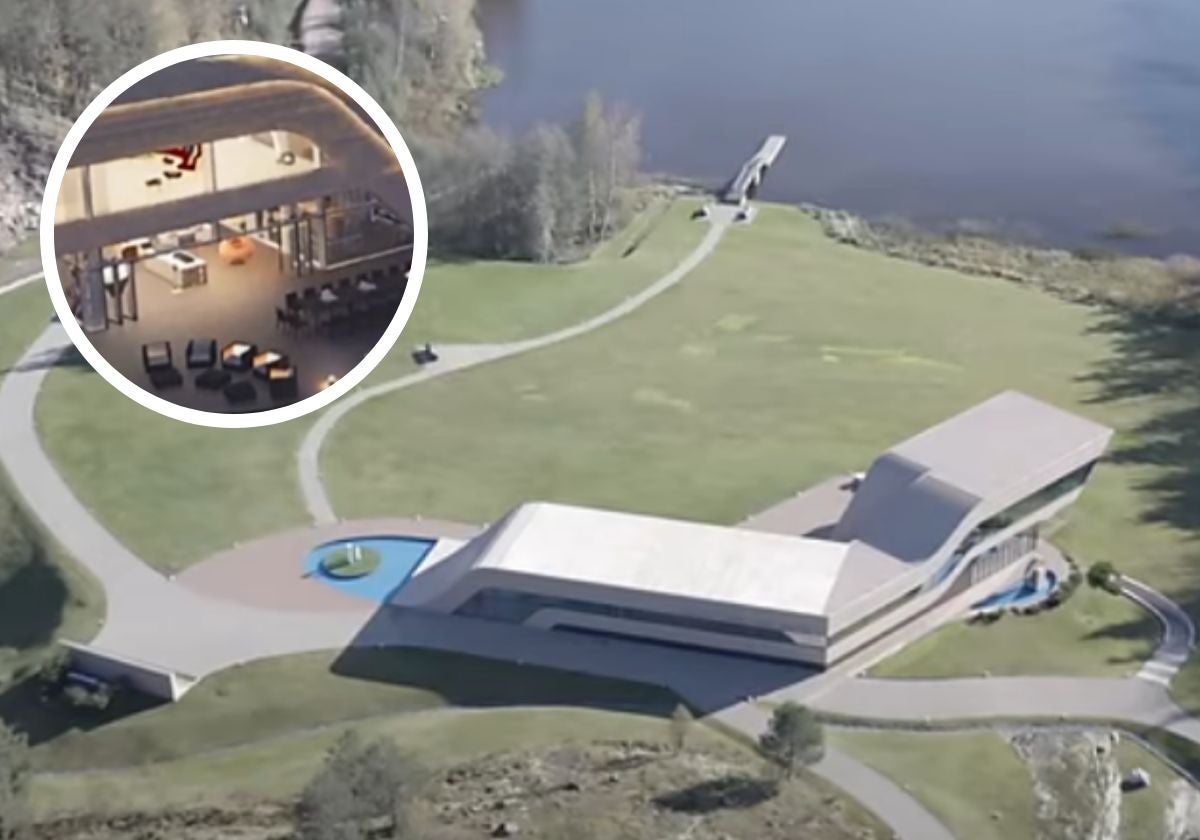 Vista aérea y del interior de la mansión de Putin en Karelia (Rusia)