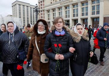 Una manifestación de mujeres familiares de movilizados rusos en Ucrania termina con decenas de detenidos