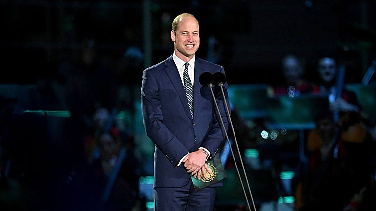 El Príncipe Guillermo durante el Concierto de Coronación, en Windsor