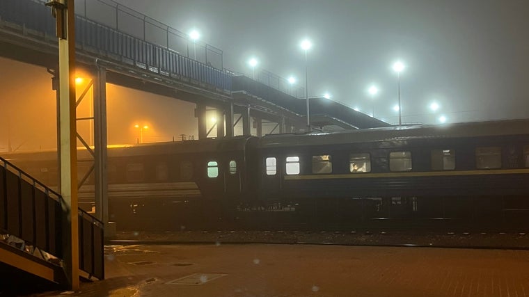 La estación de Chelm apenas unos minutos antes de salir el Kiev Express