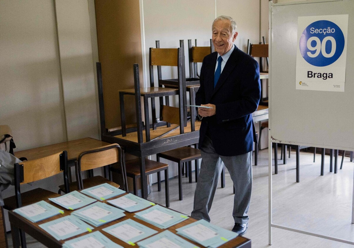 El presidente portugués, Marcelo Rebelo de Sousa, votó por anticipado el pasado domingo en la universidad de Lisboa