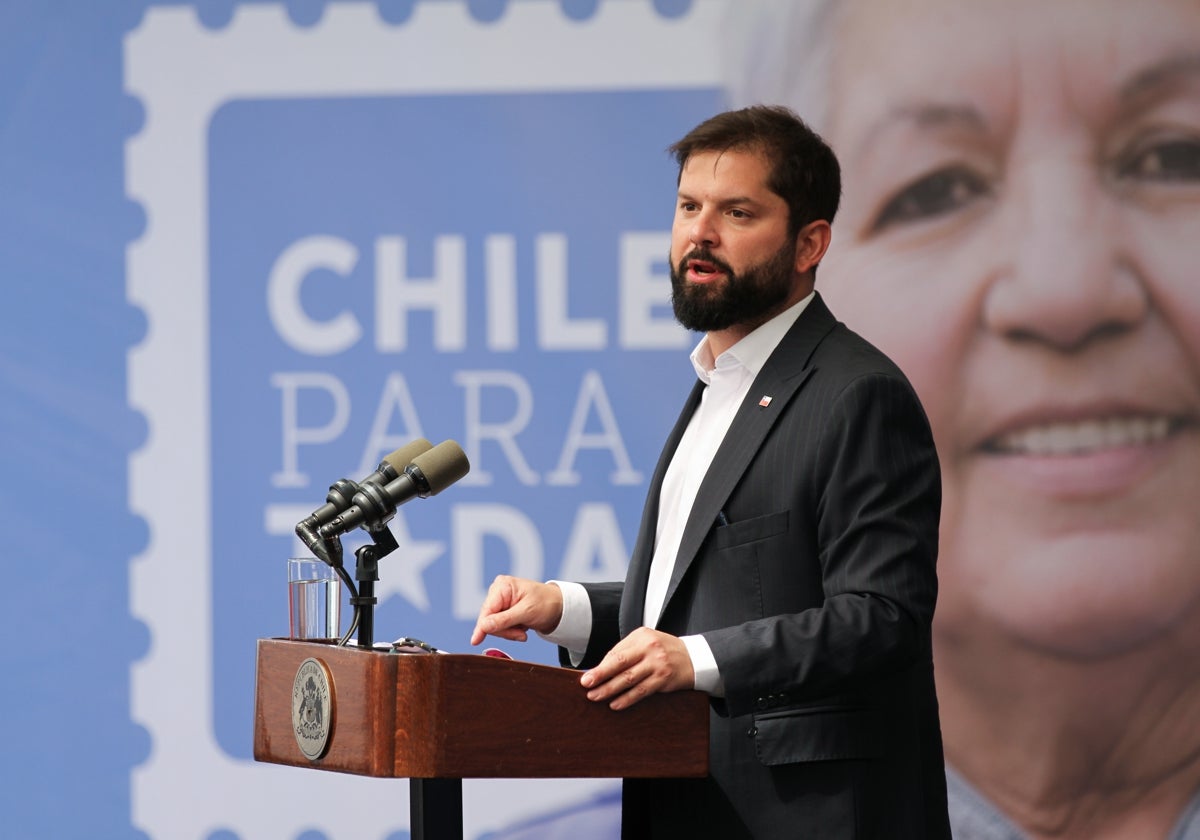 El presidente de  Chile Gabriel Boric