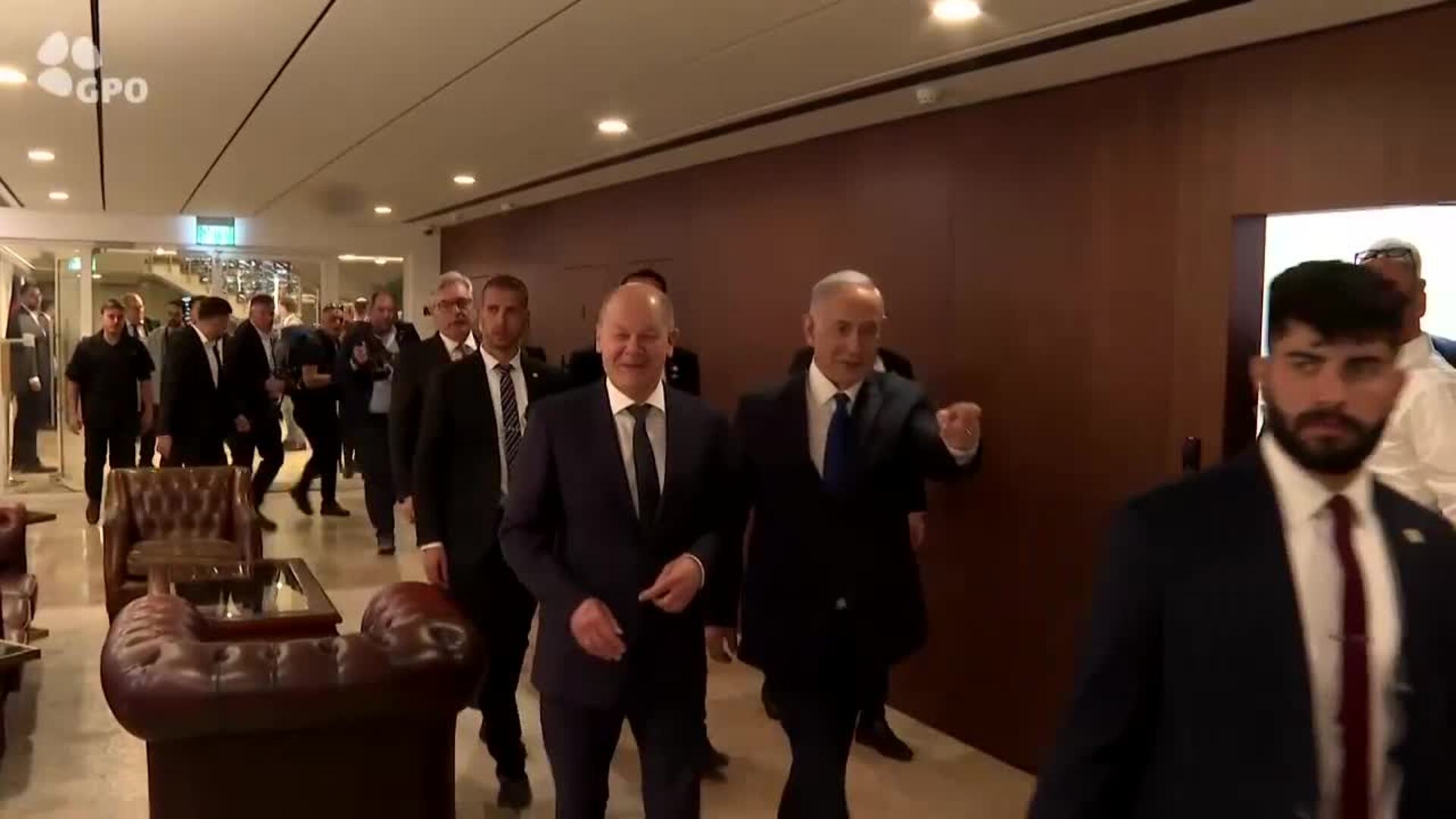 Scholz se reúne con Netanyahu en Jerusalén
