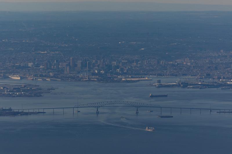 Vista panorámica del puente hace dos días, en Baltimore (EE.UU.)
