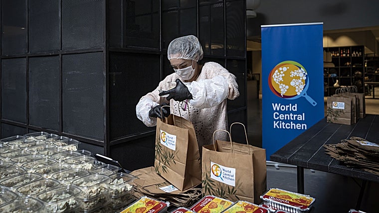 World Central Kitchen operando en Valencia durante la pandemia