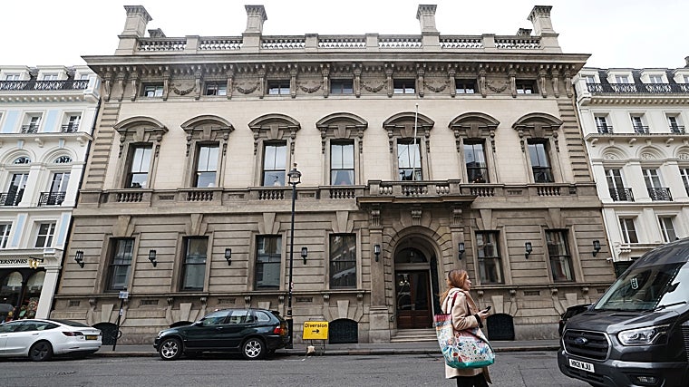 La fachada del Garrick Club