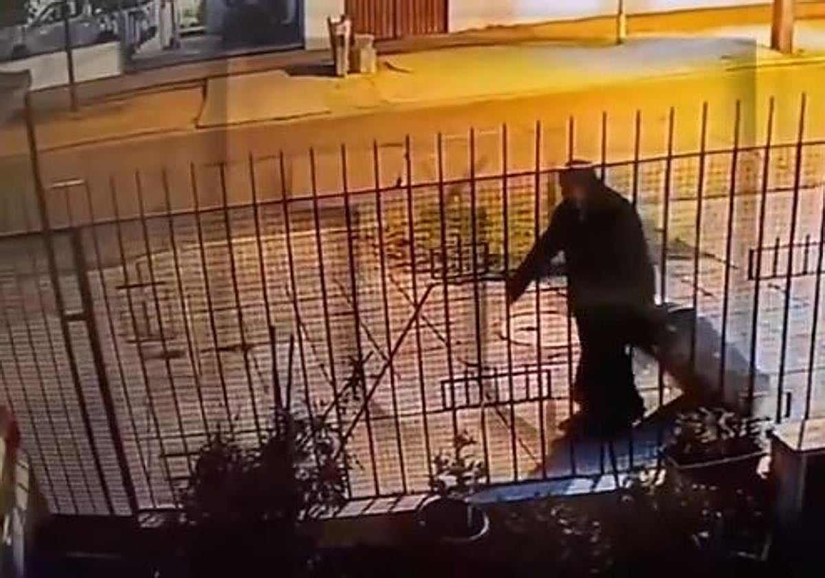 Imágenes de la mujer con la maleta en la que portaba el cadáver