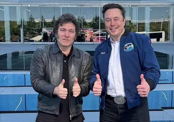 Javier Milei y Elon Muskl