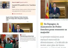 Noticias en la prensa internacional sobre el anuncio de Pedro Sánchez