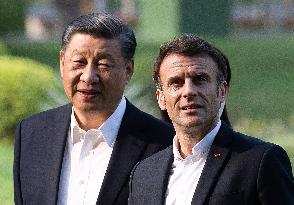 Xi Jinping y Emmanuel Macron