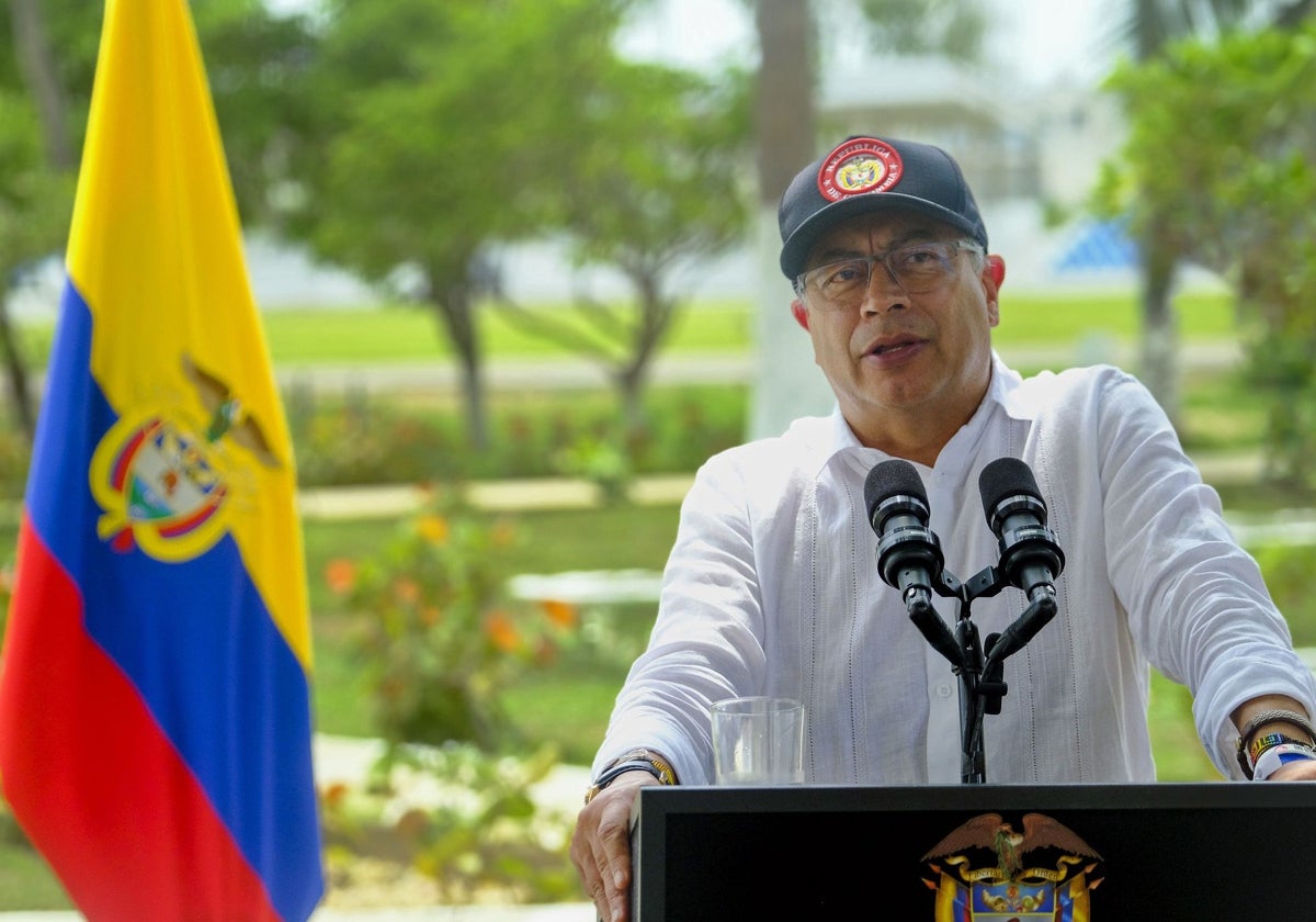 Petro durante un acto el pasado martes en Barranquilla