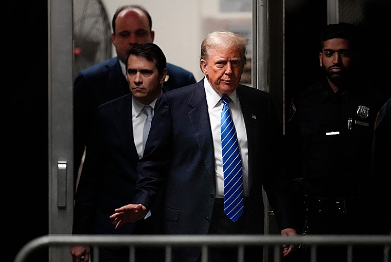 Trump en los tribunales de Manhattan