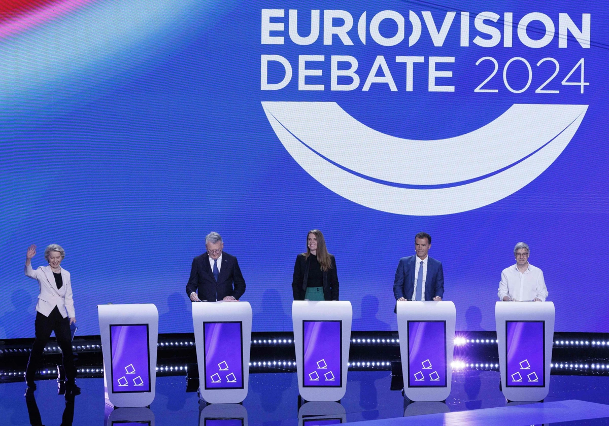Debate de candidatos a las elecciones europeas que se celebrarán entre el 6 y el 9 de junio