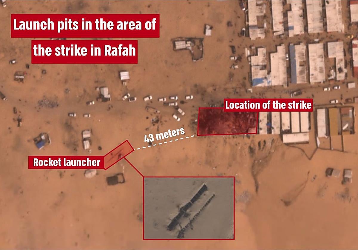 Israel apunta a que un almacén de municiones de Hamás pudo provocar el incendio de Rafah