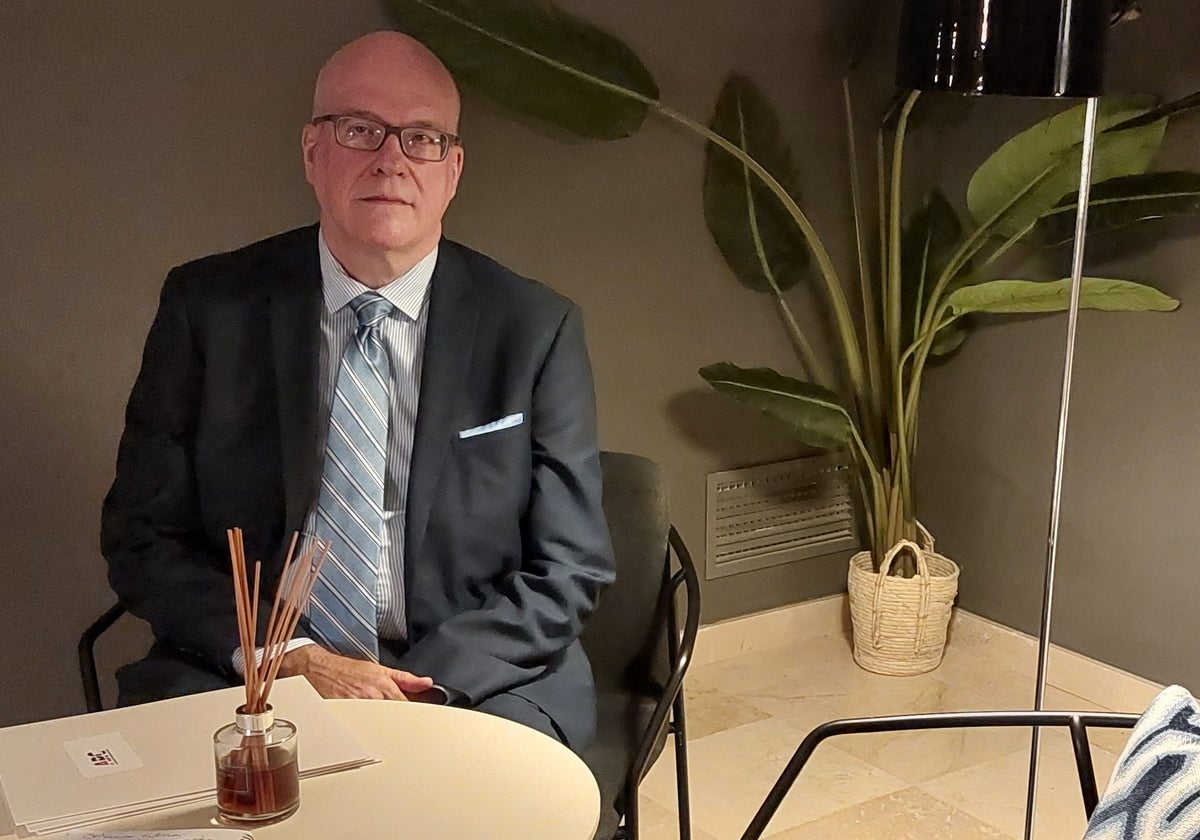 Orlando Gutiérrez Boronat, durante la entrevista con ABC esta semana en Madrid