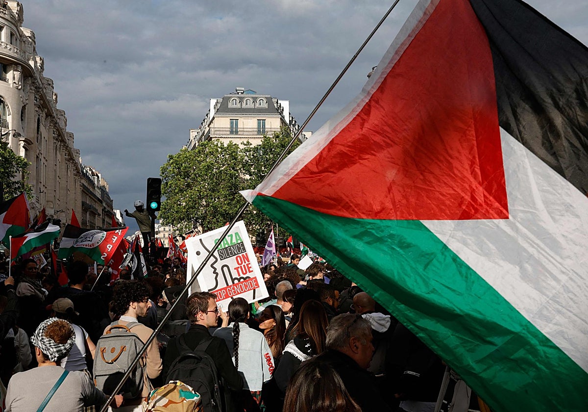 Manifestación propalestina en París