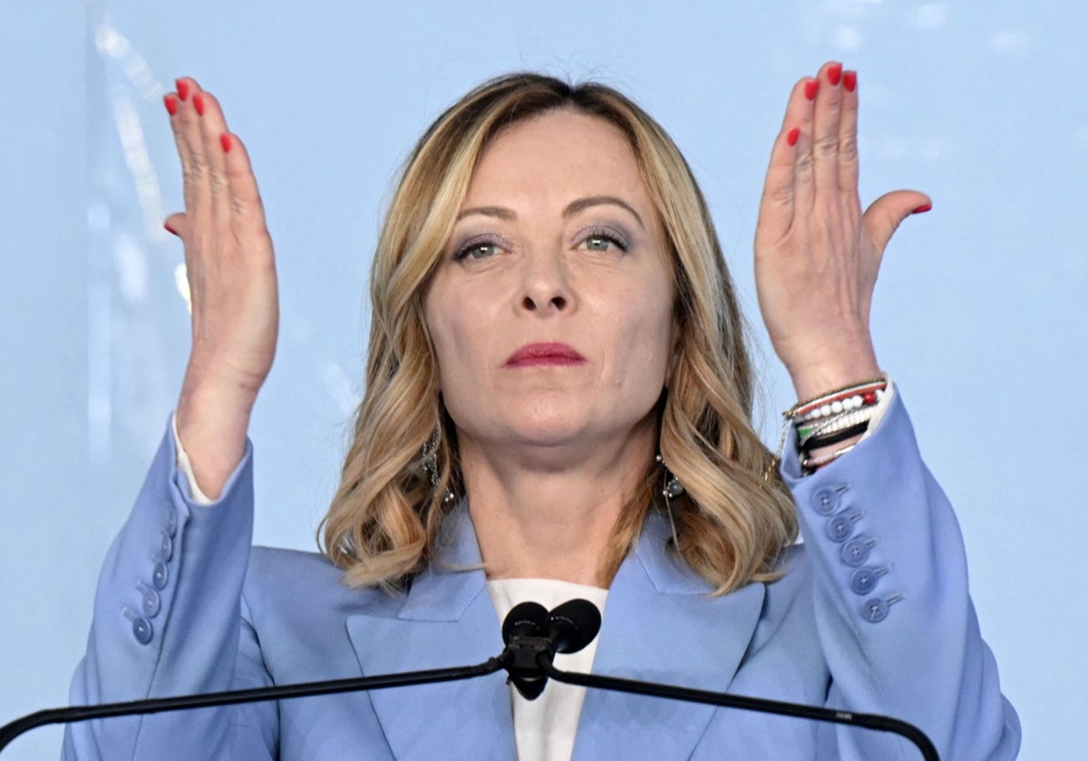 La primera ministra italiana, Giorgia Meloni