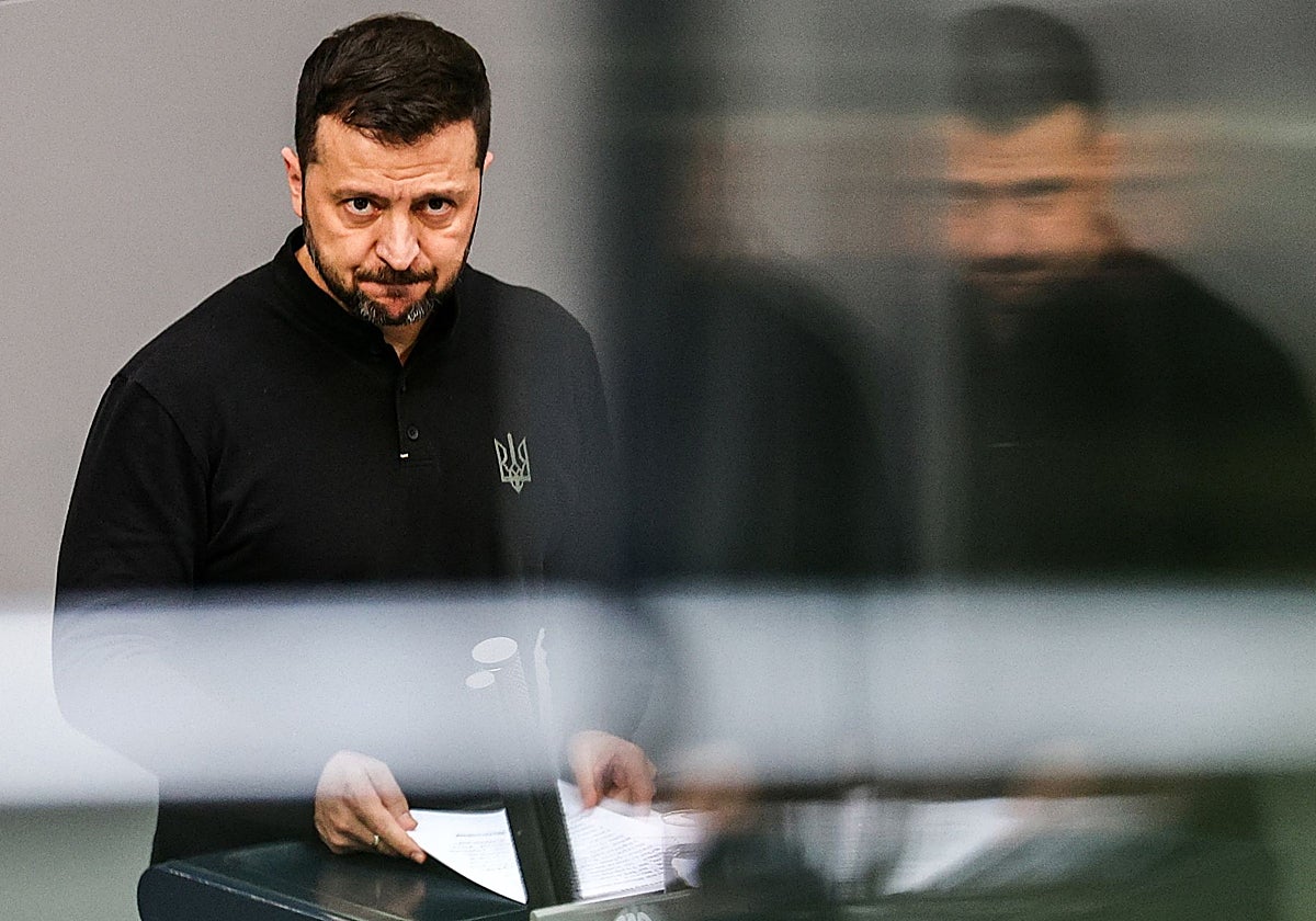 Zelenski pronuncia un discuro en el Bundestag alemán