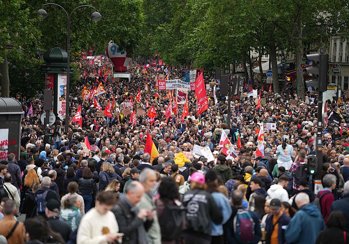 Manifestación contra la derecha radical hoy en París