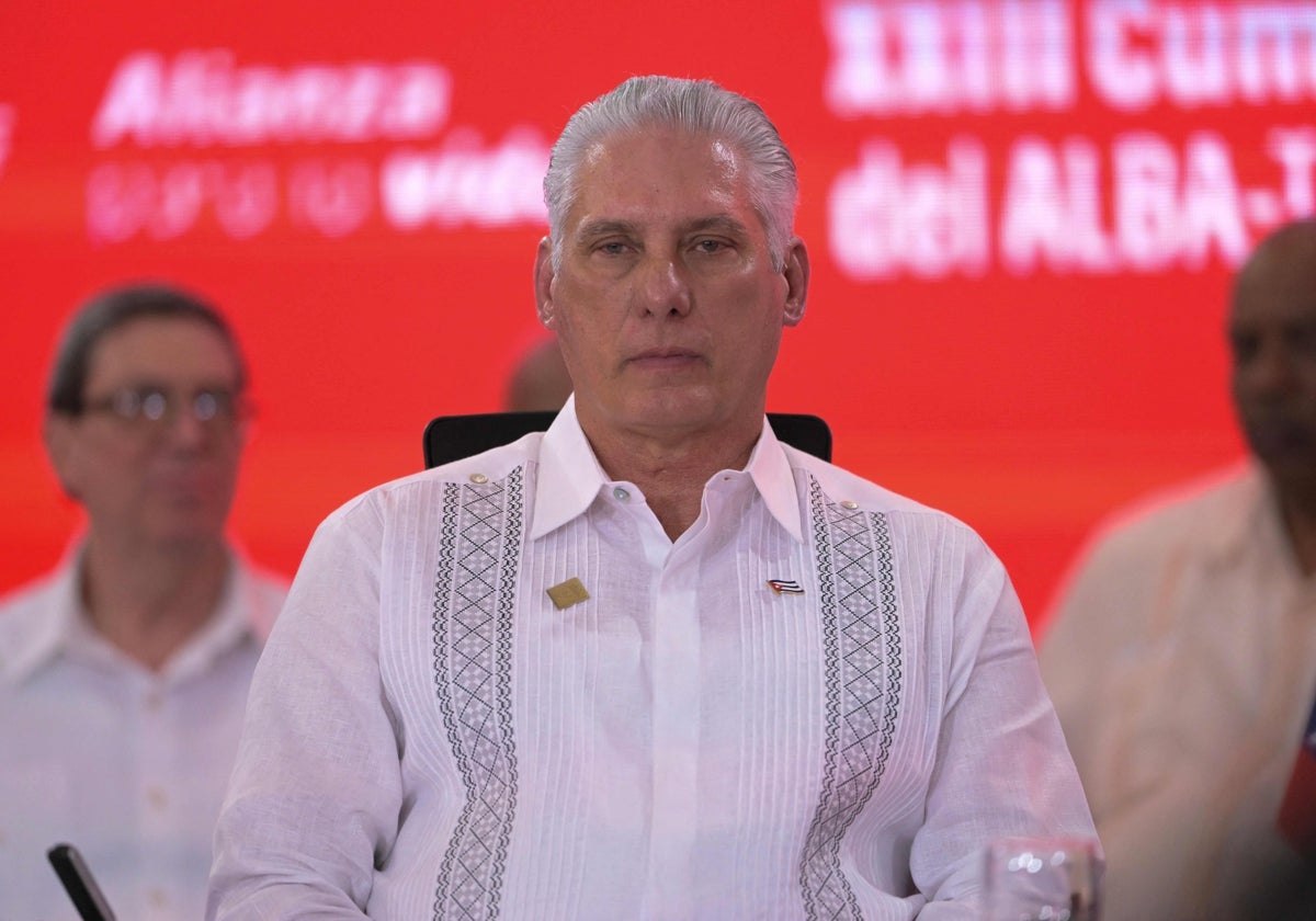 El presidente cubano, Miguel Díaz-Canel, el pasado mes de abril en Caracas durante una cumbre de ALBA