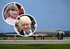 Julian Assange regresa a Australia en el mismo jet privado que Taylor Swift alquiló para ir a la Super Bowl