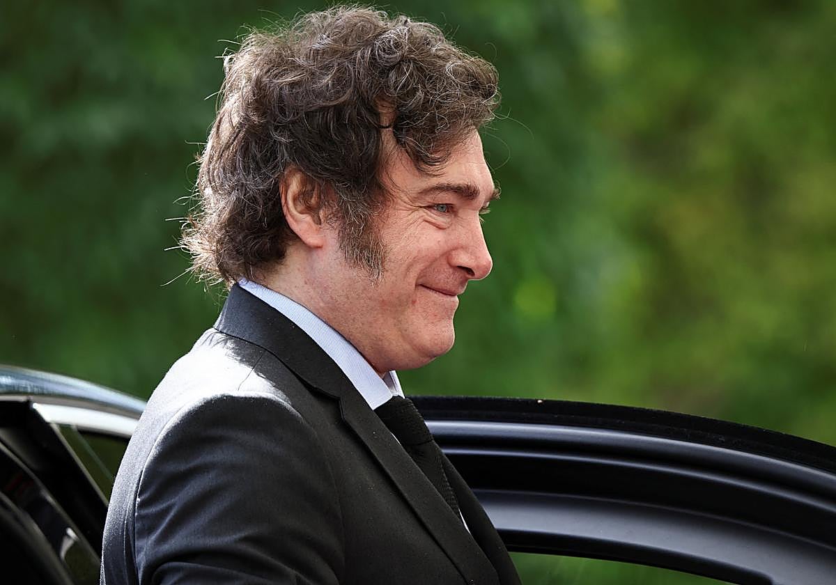 El presidente de Argentina, javier Milei, fotografiado en su reciente gira por Europa