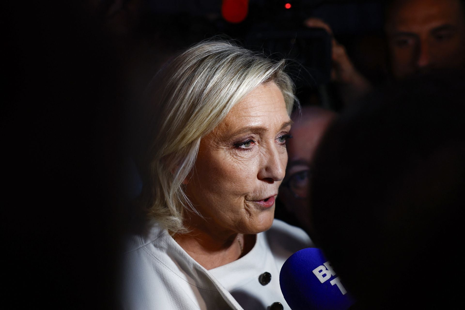 Marine Le Pen, anoche, tras la segunda vuelta de las legislativas francesas