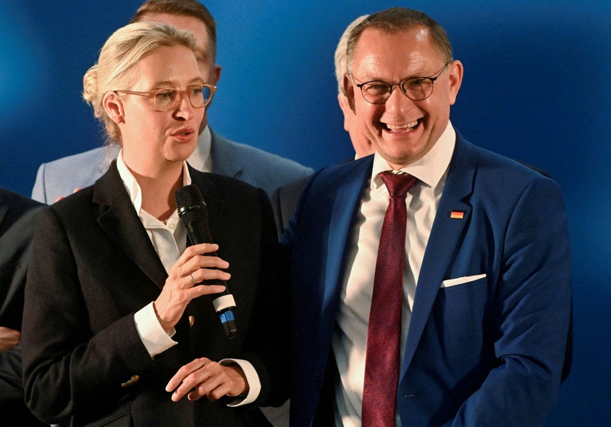 Alice Weidel y Tino Chupralla, de Alternativa por Alemania