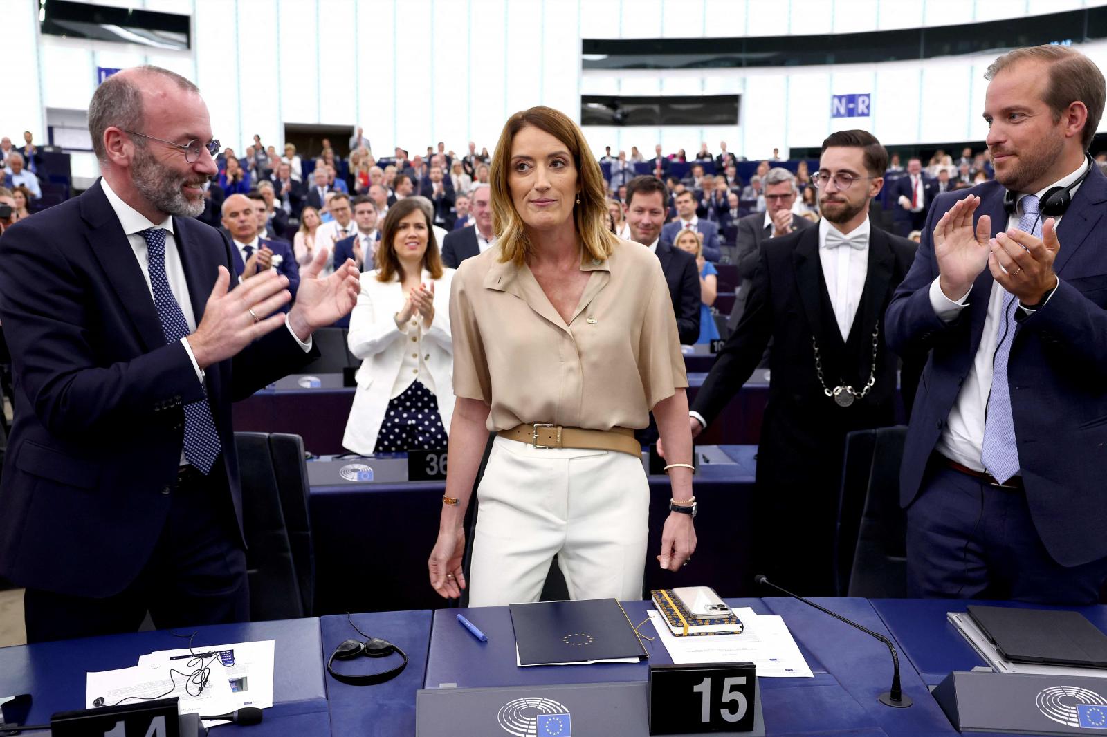 Roberta Metsola was re-elected President of the European Parliament after winning the vote against Irene Monteiro